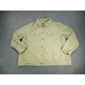 Dri Duck For Her Jacket Womens XXL Green Button Up Pockets Chores Barn Canvas‎